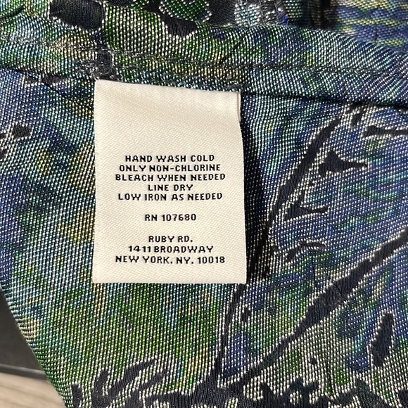 Ruby Rd. Zip Up Palm Leaf Nautical Blazer Size 14 Petite - Picture 9 of 9